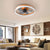 Sleek Orange Ceiling Fan with Dimmable LED Light