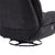 Black Upholstered Push-Back Recliner with Glider & Swivel