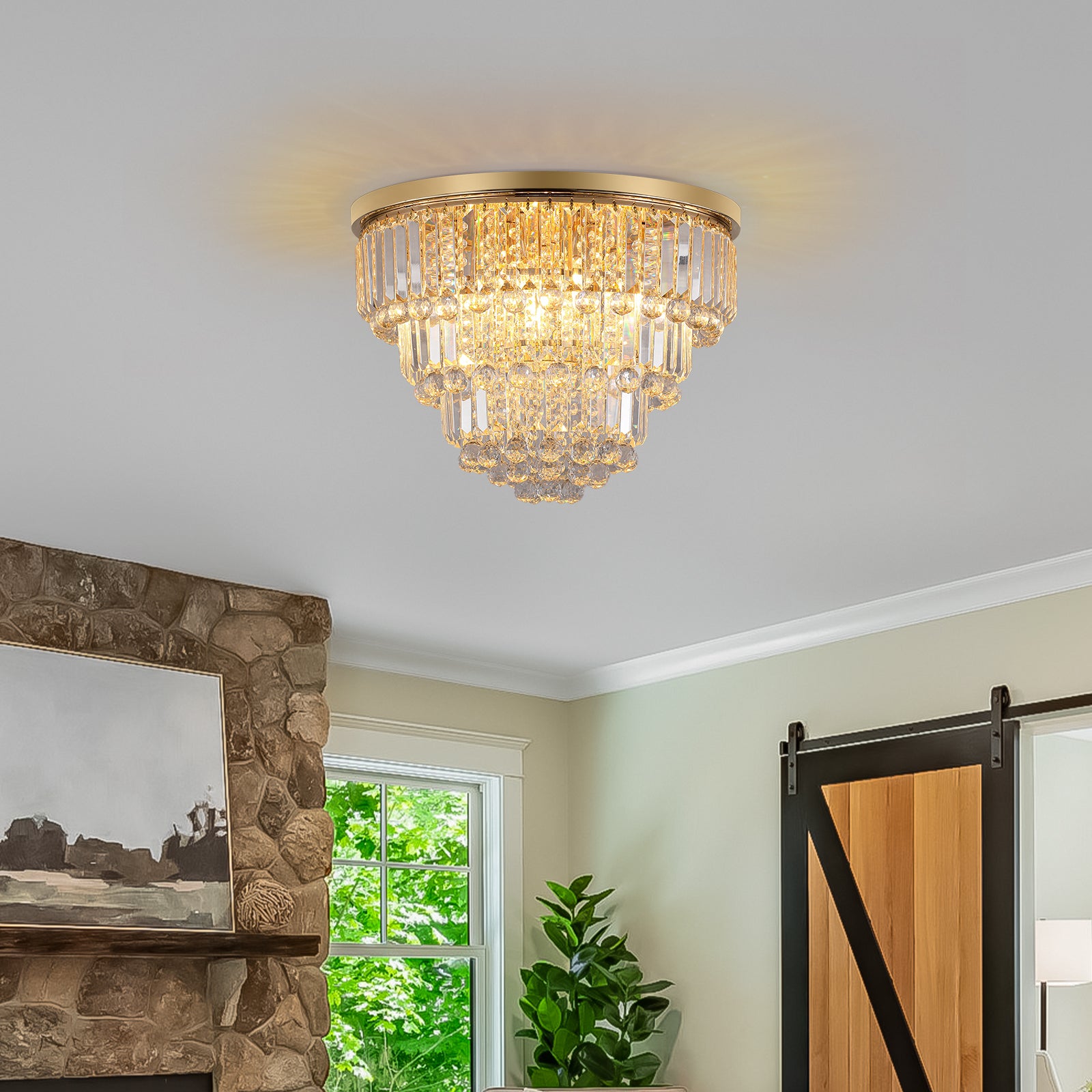 Gold Luxury Modern Style Crystal Chandelier