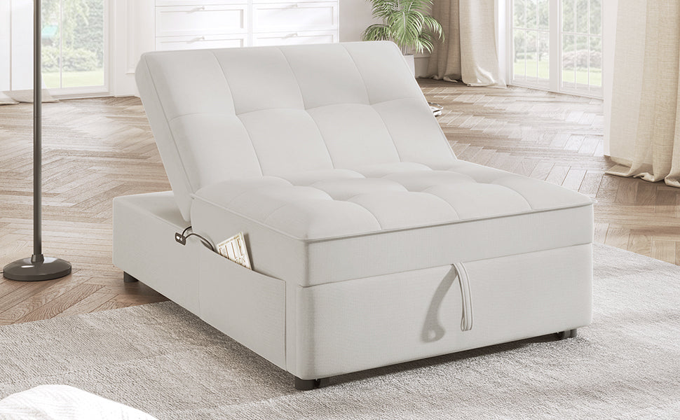 Offwhite 4-in-1 Sofa Bed Chair