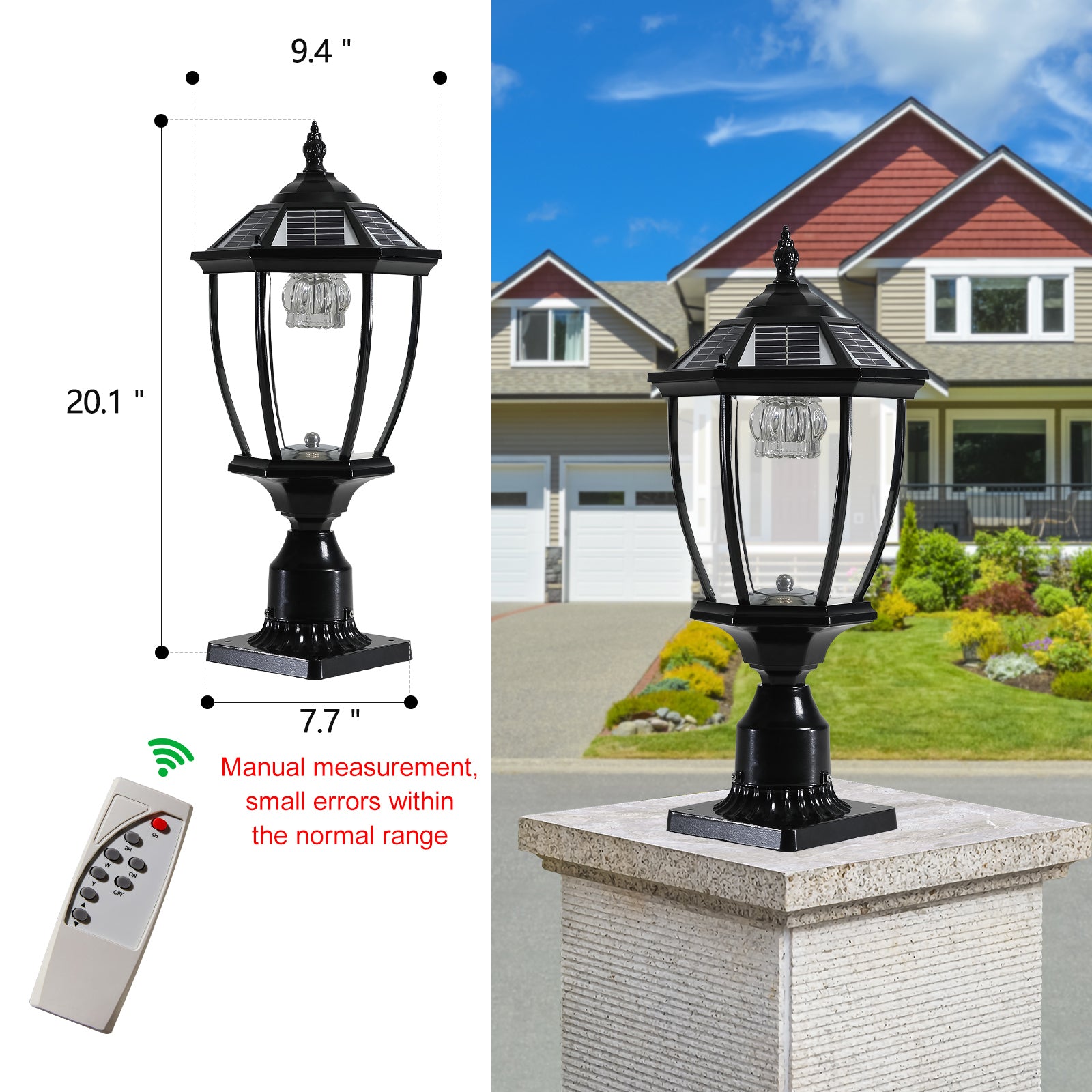 Mid Century Solar Column Headlight with Dimmable LED