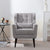 Modern Accent Chair - Stylish Chenille Armchair for Living Room, Gray Upholstered Comfort