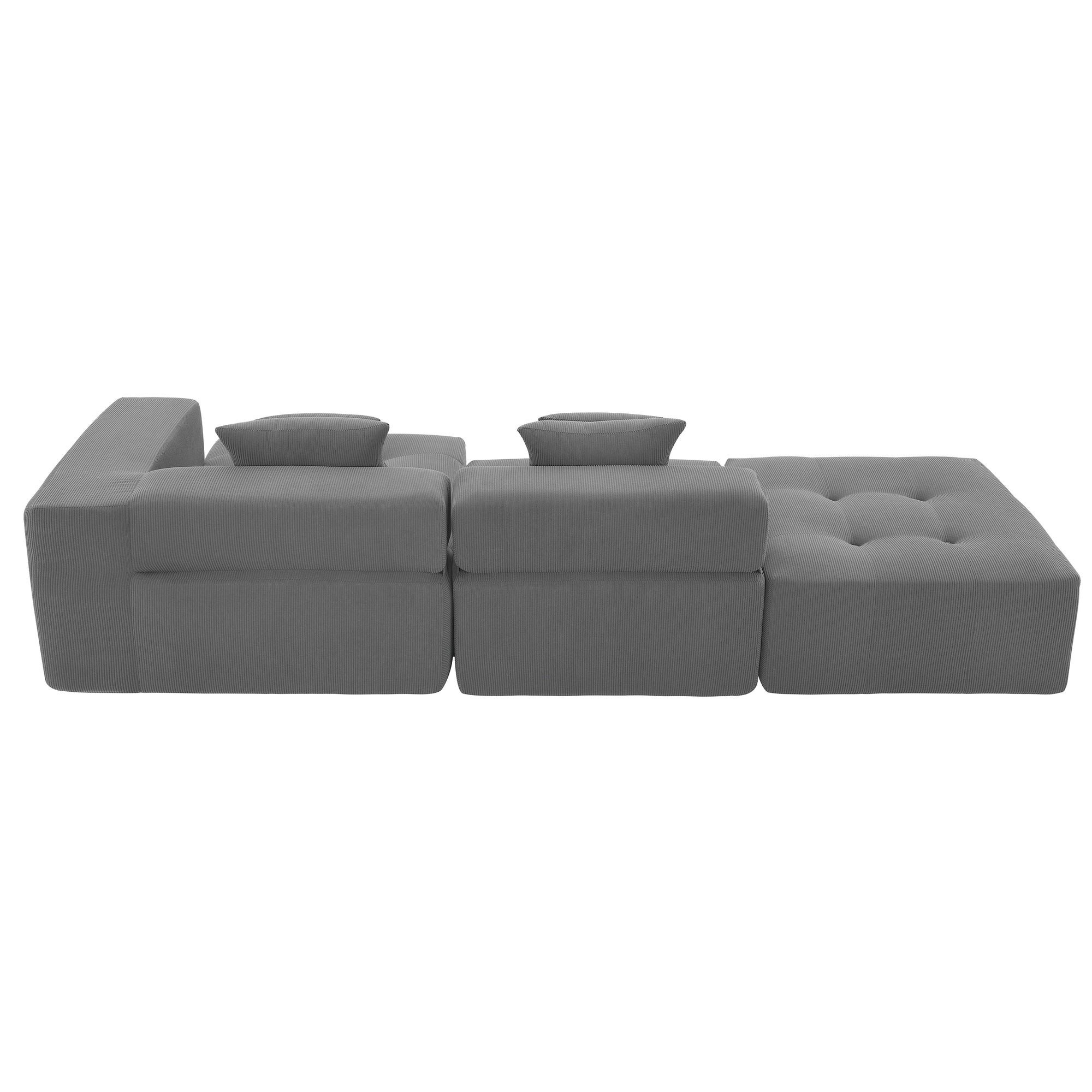 Maputo 4-Seat Modular Sofa in Gray