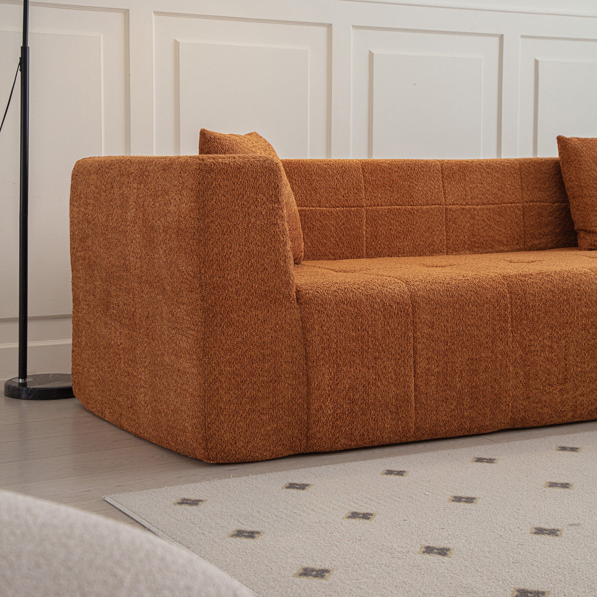 Harare 3-Seat Modular Sofa in Burnt Orange Brown