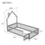 Gray Twin House-Shaped Headboard Floor Bed with Fence