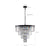 Contemporary Black Modern Crystal Chandelier