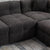 Gray Teddy Fleece Sectional Sofa with Multi-Functional Storage Ottoman