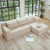 Kigali L-Shape Minimal Modular Sofa in Khaki Beige