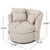 Beige Brown Swivel Club Chair