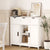 Wooden Floor Storage Cabinet With Drawers And Shelves In White