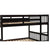 Espresso Full Over Full Bunk Bed with Trundle, Convertible to Two Full-Size Beds