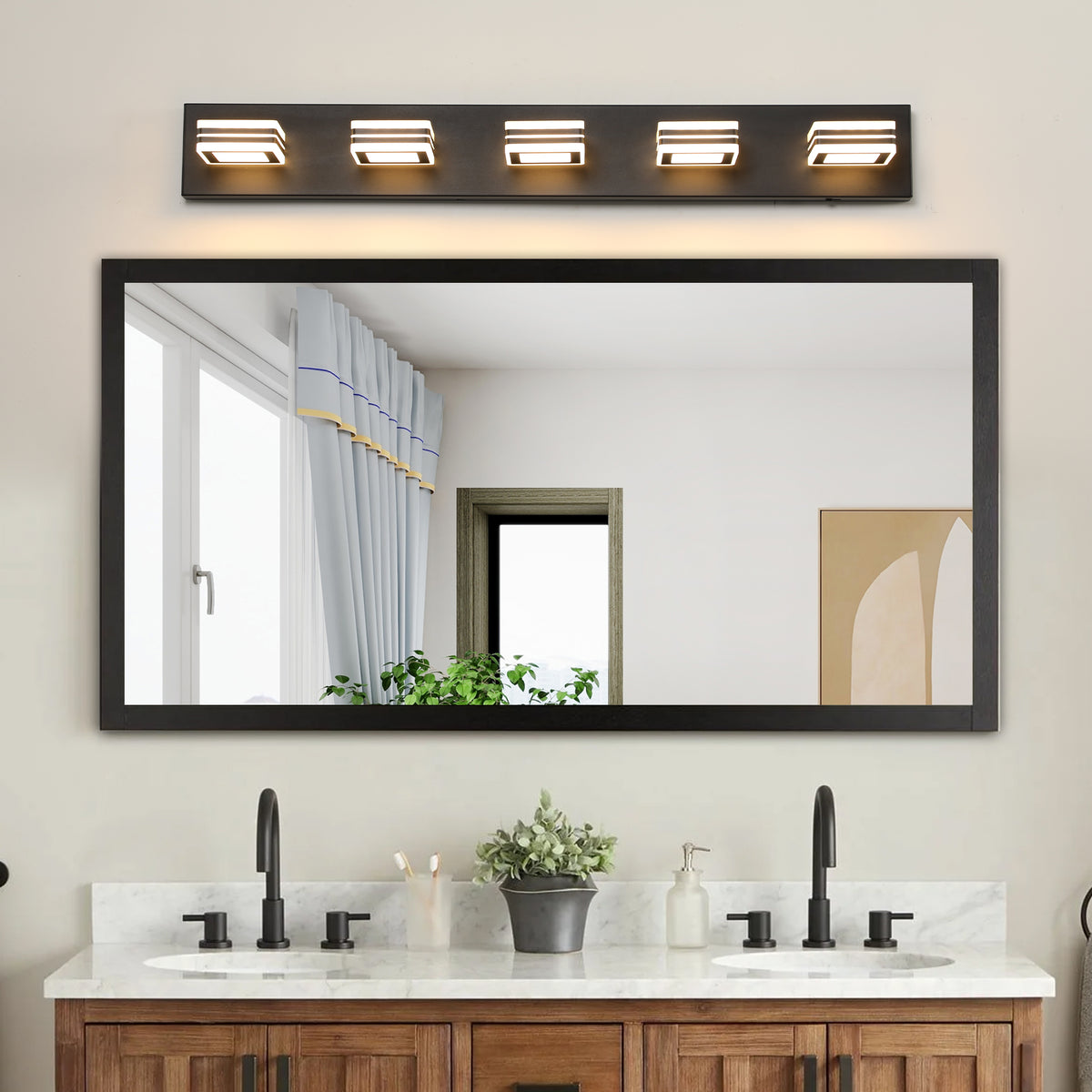 Aestin&#39;s Sleek Modern 5-Light LED Vanity Light