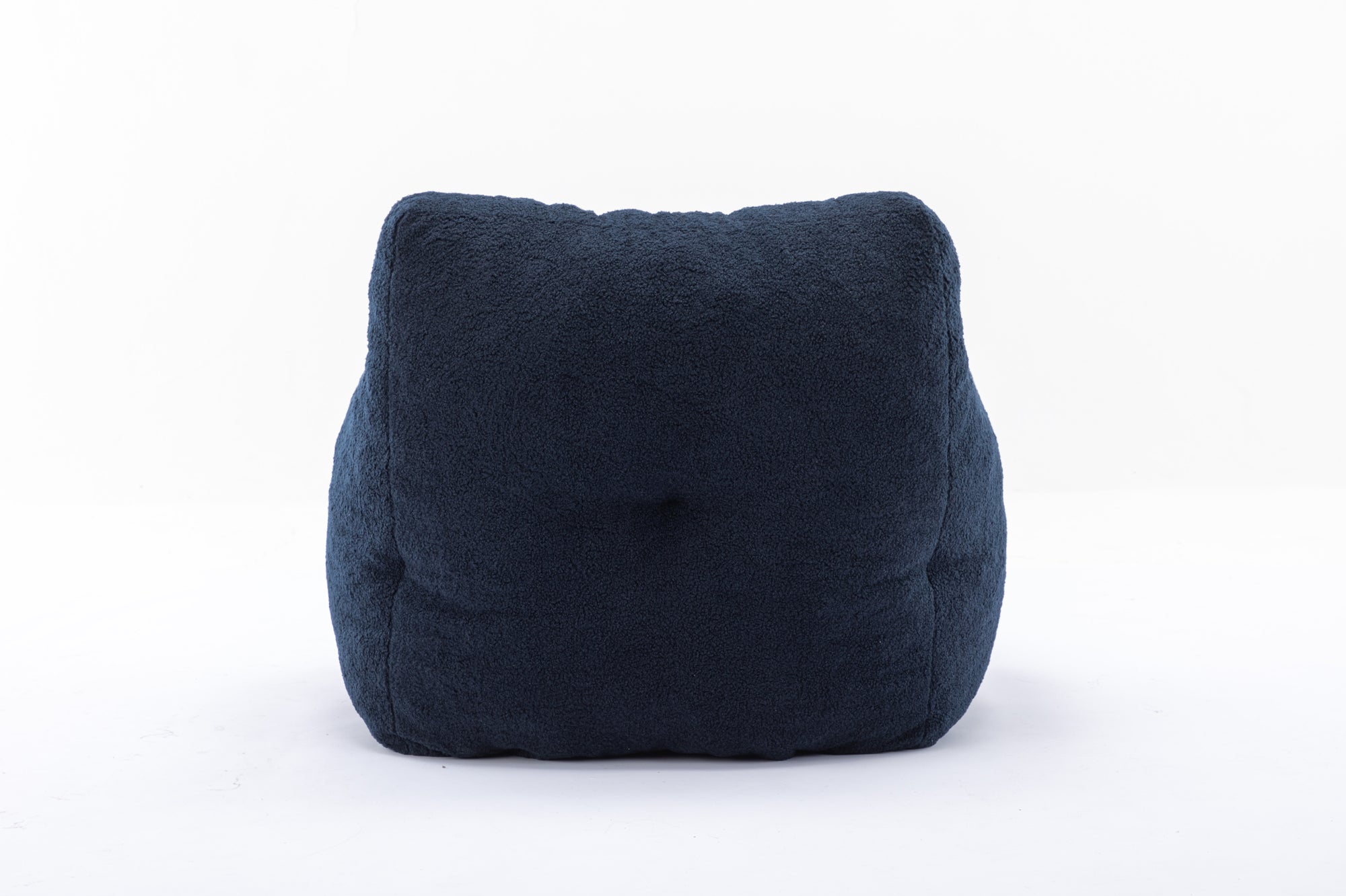 Soft Teddy Tufted Bean Bag Chair in Dark Blue