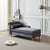 Gray Velvet Chaise Lounge With Storage Compartment