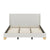 King Beige Upholstered Bed Frame With Wingback Headboard