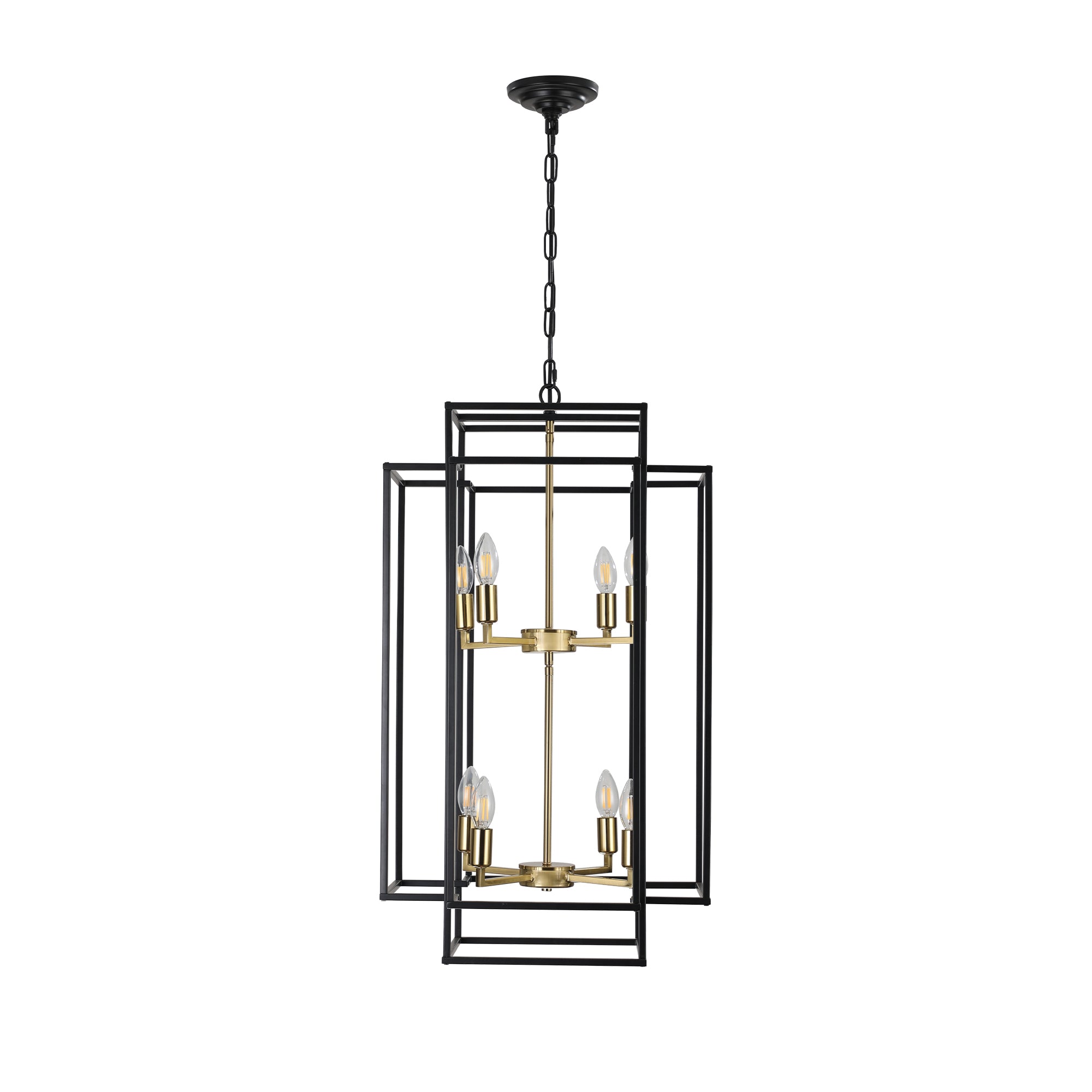 Aestin's Rustic Farmhouse Gold Pendant Chandelier