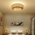 Woven Rattan LED Flush Mount Ceiling Light