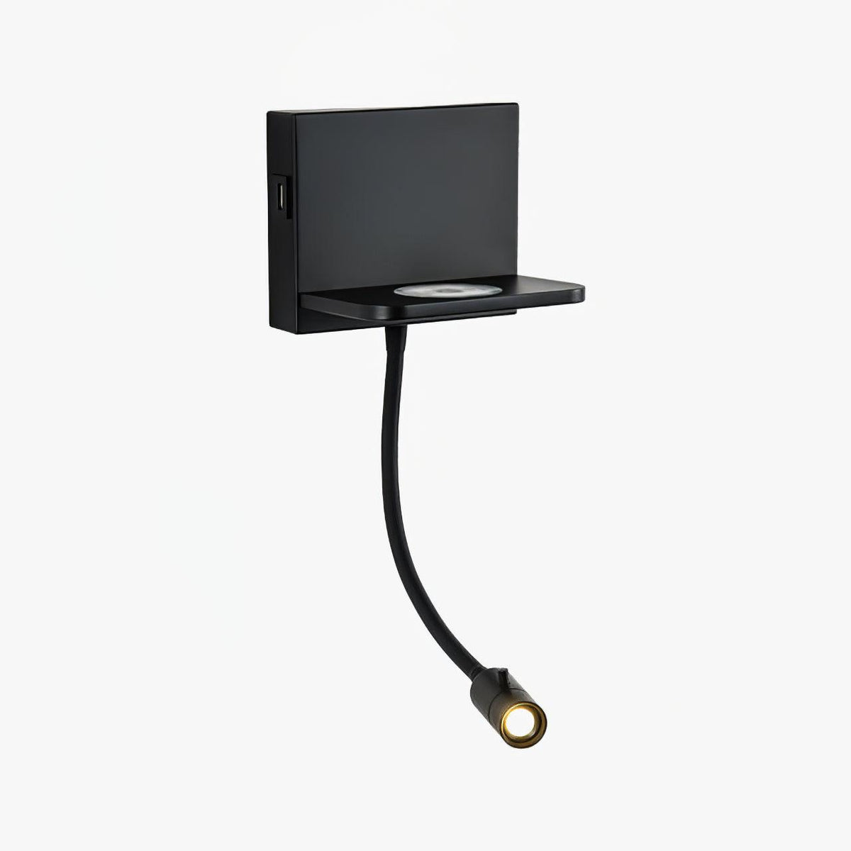 Curved Brushed Metal Contemporary Wall Light