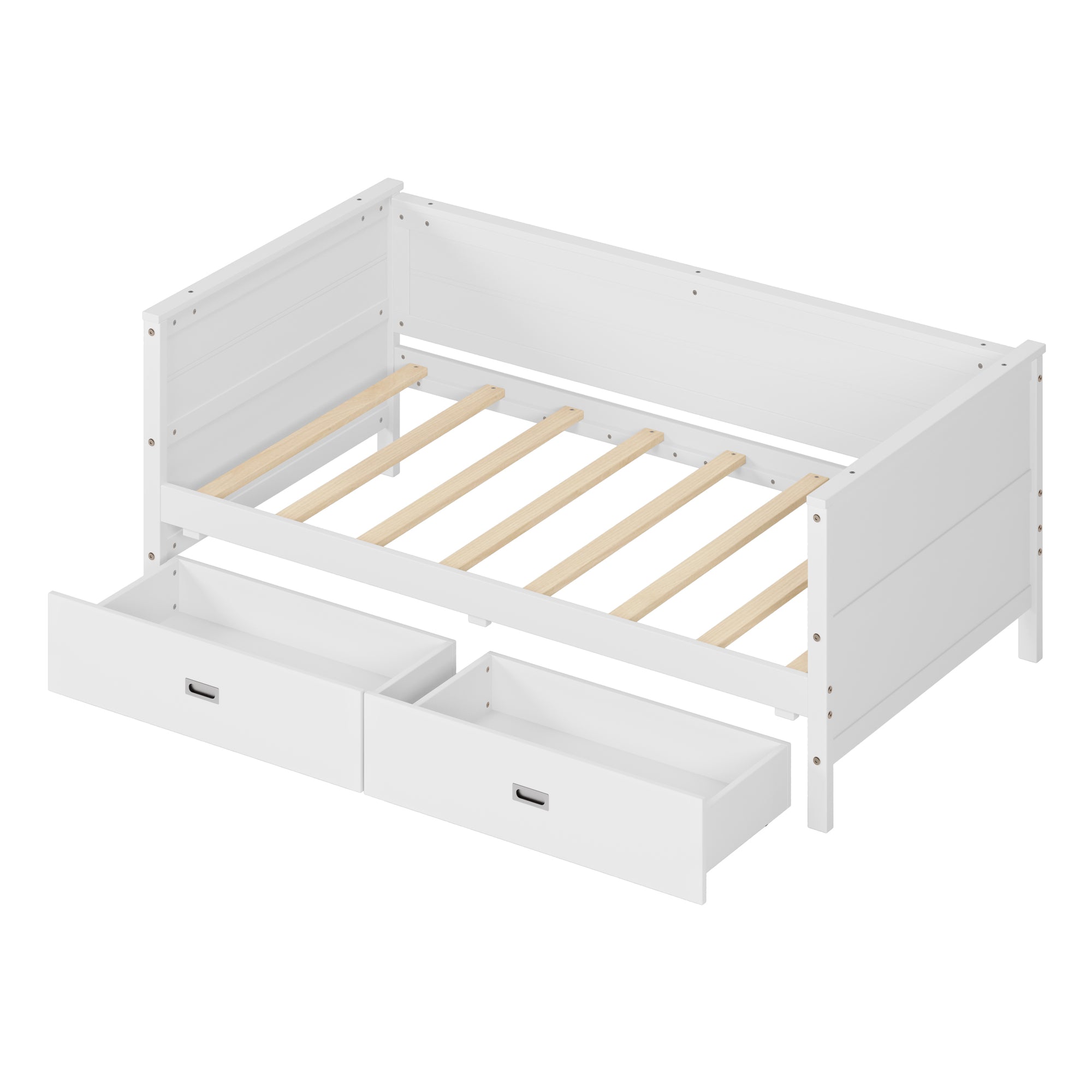 Twin Wooden Daybed with Storage Drawers