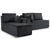 L-Shape Gray Corduroy Full-Foam Modular Sofa