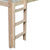 White Oak Twin Low Loft Bed with Slide and Ladder