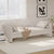 Modern Beige Linen Upholstered Chaise Lounger Daybed