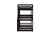 Black Triple Rubber Wood Bunk Bed with Built-In Ladders and Guardrails