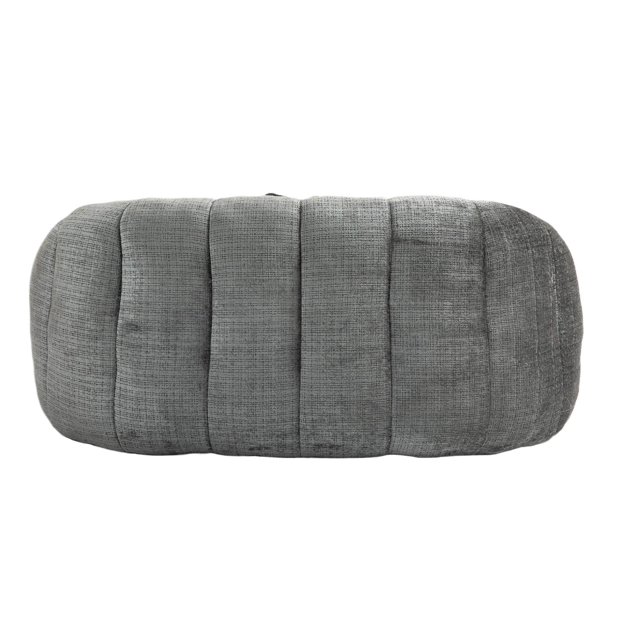 Gray Chenille Bean Shape 2-Seater Lazy Sofa