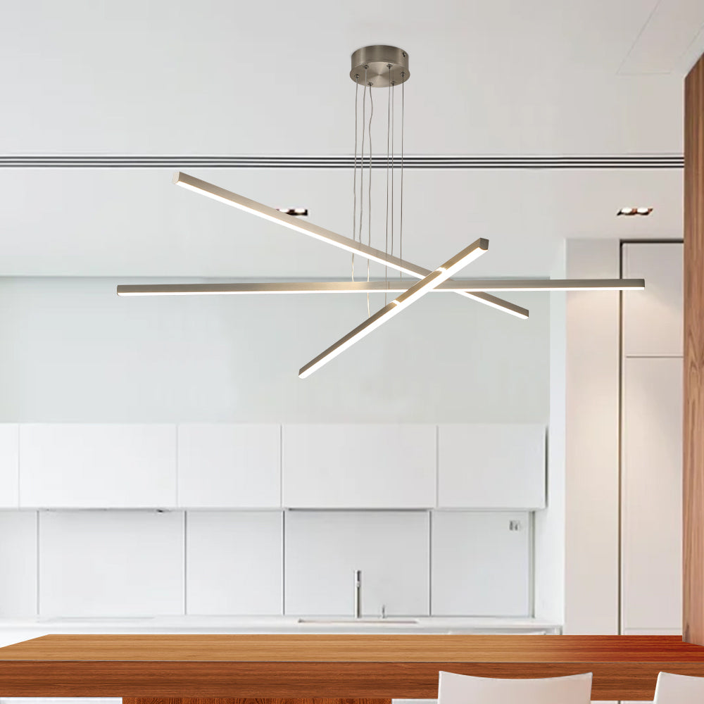 Aestin's Pendant Lighting Fixture in Silver With Integrated LED