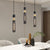 Modern Black & Gold Adjustable 3-Light Pendant Chandelier