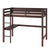 Espresso Twin Loft Bed with Built-in Desk