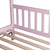 Pink Twin Rubber Wood House Bed with Headboard and Footboard