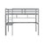 Gray Twin Loft Bed with Desk, Bookcase, and Safety Guardrail