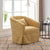 Mustard Yellow Upholstered Swivel Accent Armchair