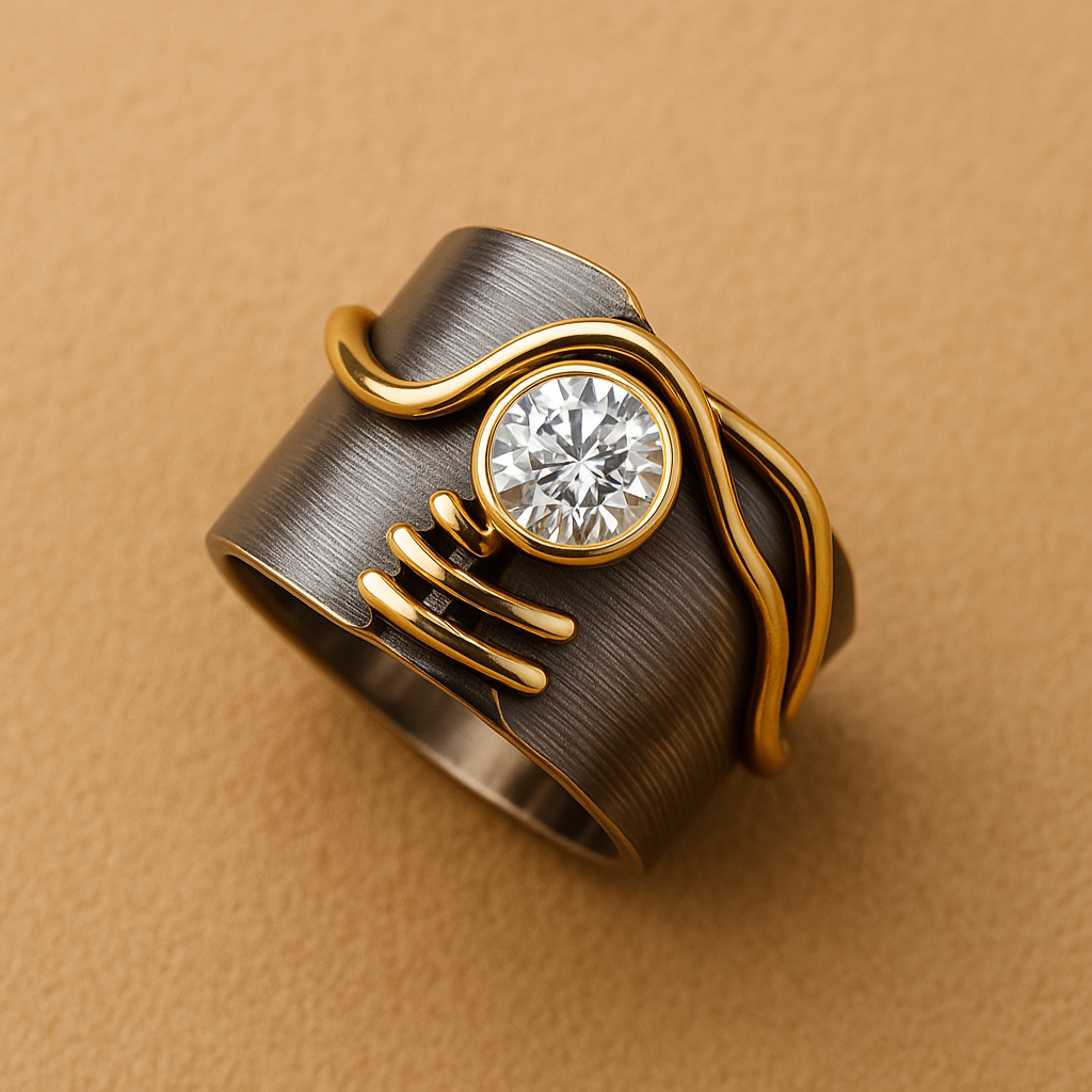 Classic Zirconia Vintage Ring in Silver