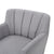 Mid-Century Modern Light Grey Fabric Club Chair