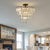 Aestin's Modern Black Large Crystal Chandelier