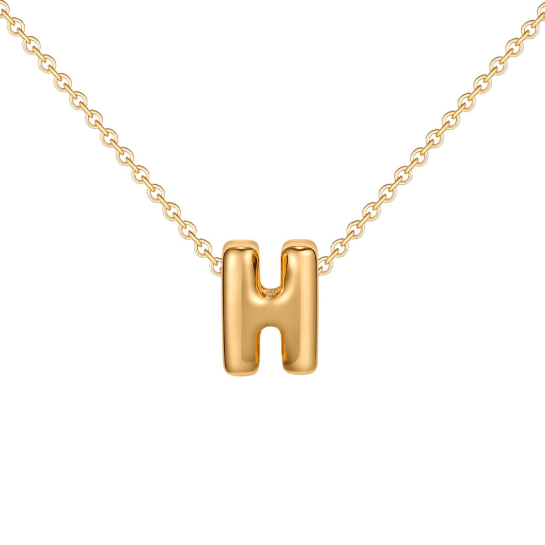 Dainty Bubble Initial Necklace