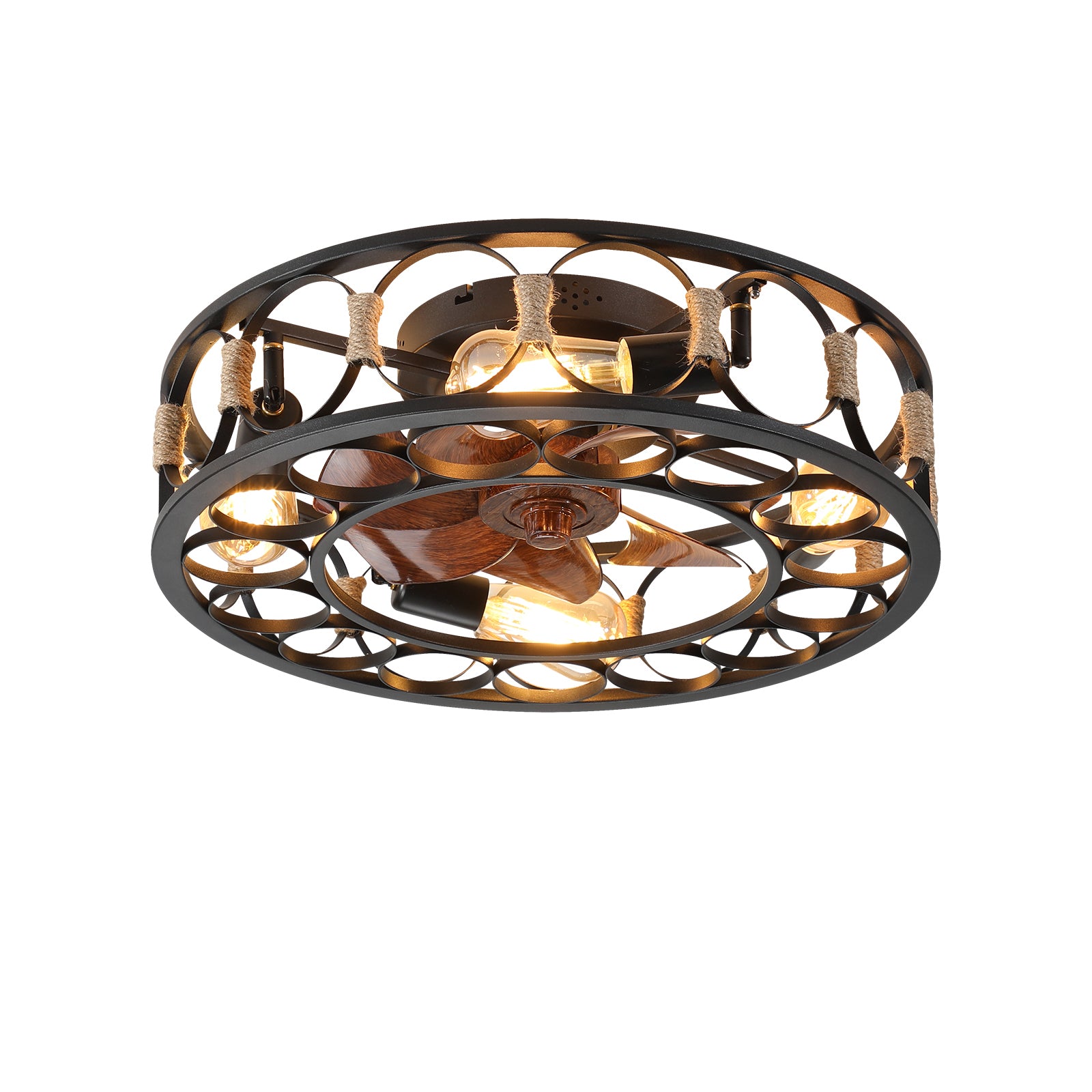 Aestin's Caged Ceiling Fan with Lights and Remote Control