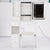 Small Size Left Drawer Desktop Vanity Table with Cushioned Stool and LED Mirror, 2 AC and 2 USB Power Station In White