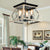 15.7-Inch Oak Farmhouse Pendant Light