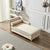 Beige Velvet Chaise Lounge With Storage