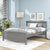 Gray Full Bed with Headboard, Footboard, and Matching Nightstand