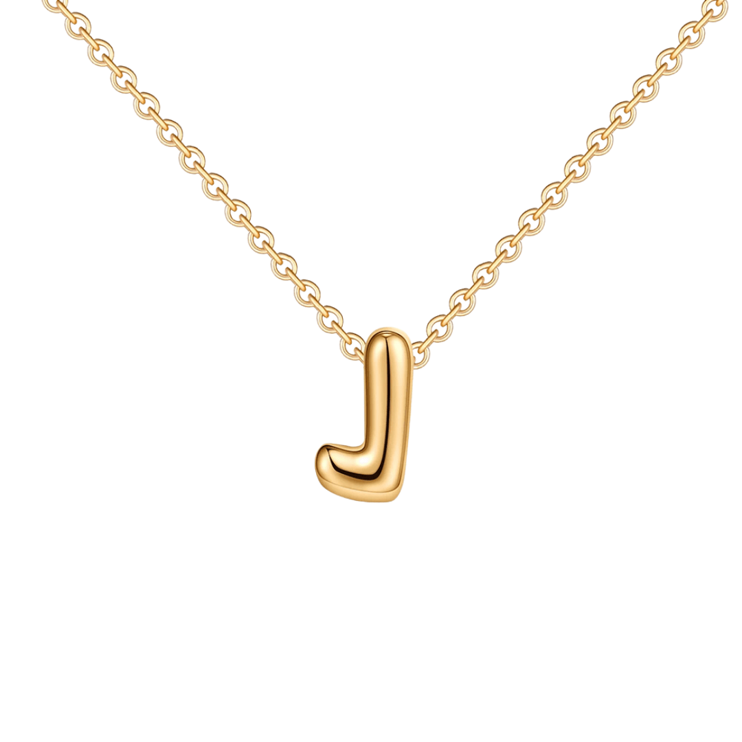Dainty Bubble Initial Necklace