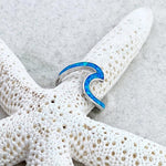 Load image into Gallery viewer, Luxurious Opal Wave Ring in Silver
