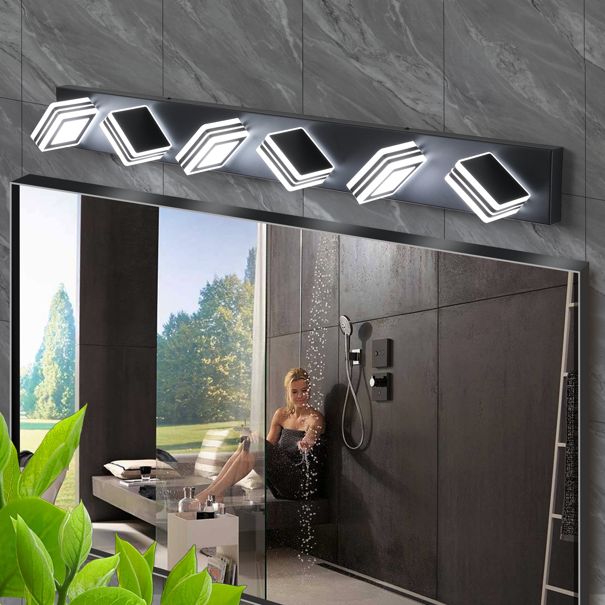 Aestin's Sleek Modern 6-Light LED Vanity Light