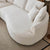 Geneva Oversized Sherpa Fabric Sofa in White