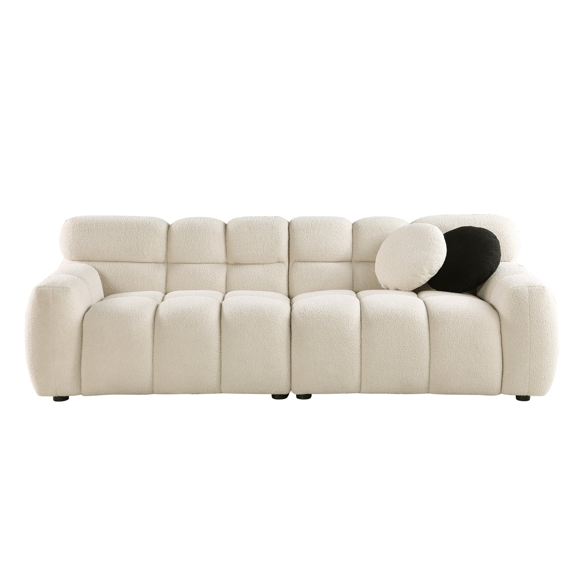 Deep Beige Boucle Marshmallow Sofa