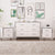 Elegant 3-Piece Set Dresser and Nightstands with Metal Handles and Mirror Decoration In White