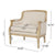 Beige Brown French Country Club Chair